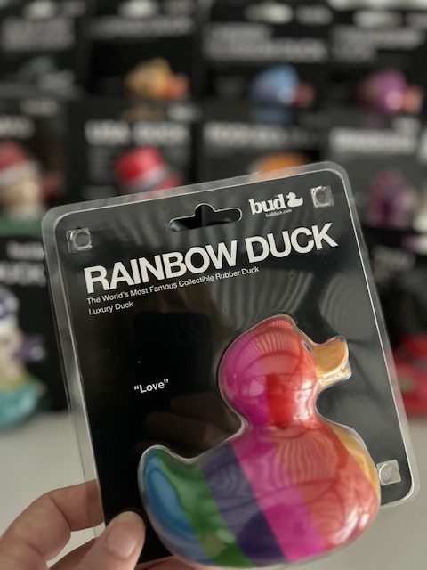 BUD Luxury Rainbow Rubber Duck