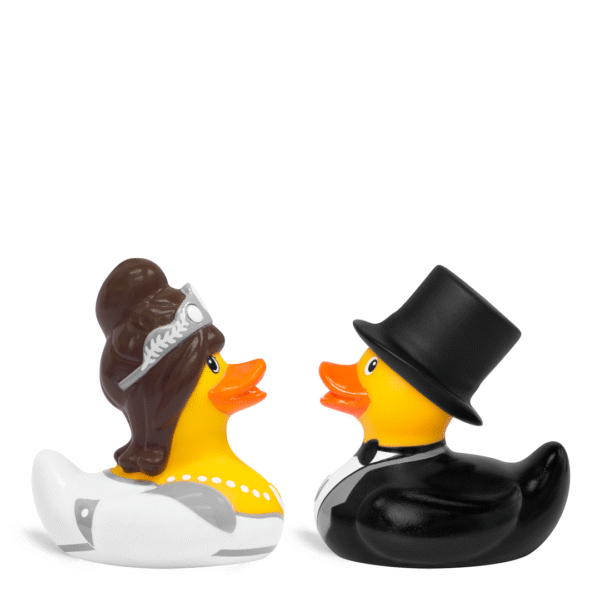 BUD Mini Deluxe Bride and Groom Rubber Duck Set