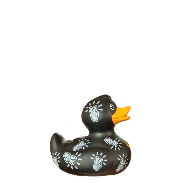 BUD Mini Luxury Pop Peace Rubber Duck