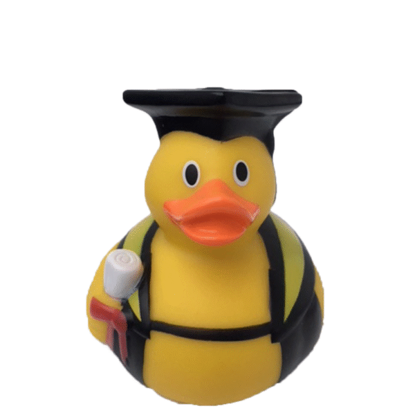 Graduate with black robe Rubber Duck