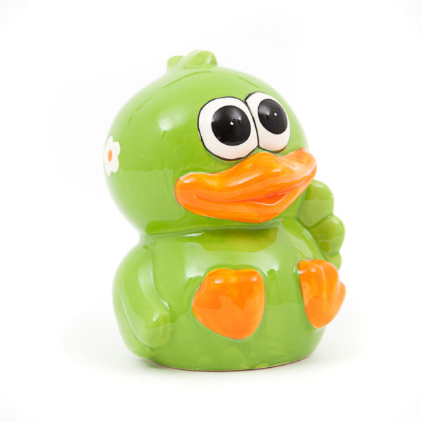 Green Happy Duck Money Box