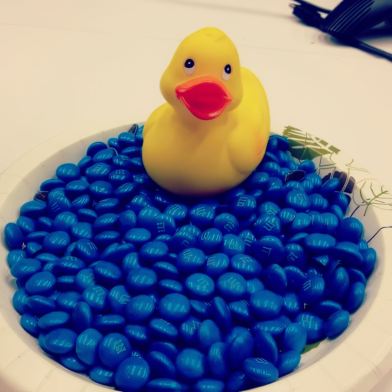 rubber duck in a bottle