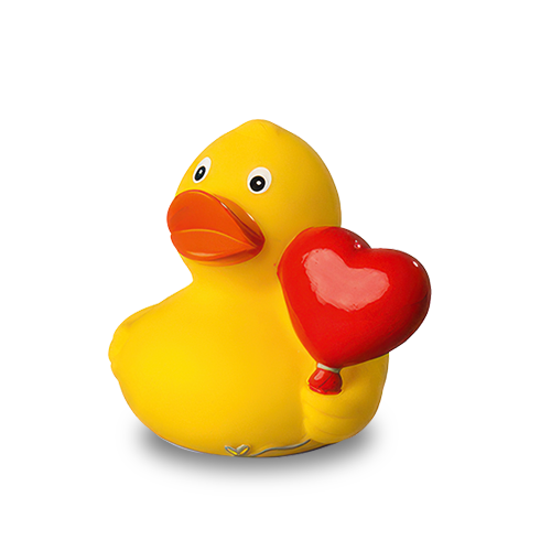 Love Heart Balloon Rubber Duck