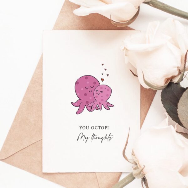 Greetings Card – ‘You Octopi My Thoughts’ Greetings Card – ‘You Octopi My Thoughts’