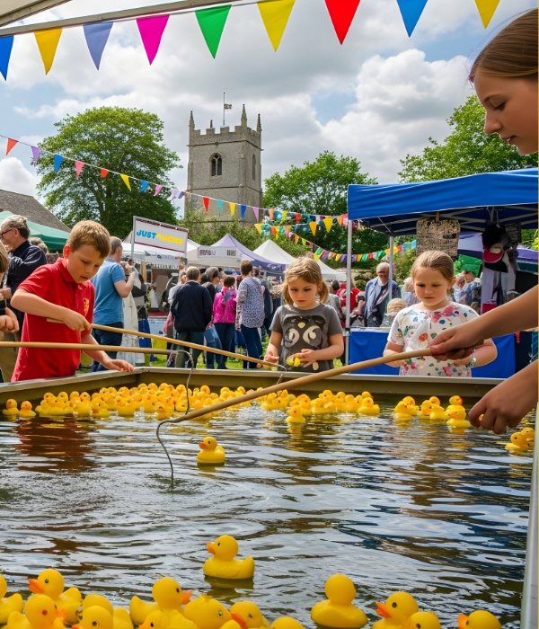 Hook A Duck 4 Village hook a duck stall